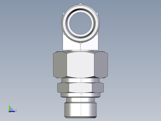 卡套式工业通用硬管接头EO_Assembled_adjustable_standpipe_branch_tee_EVT18LMOMD71左视缩略图