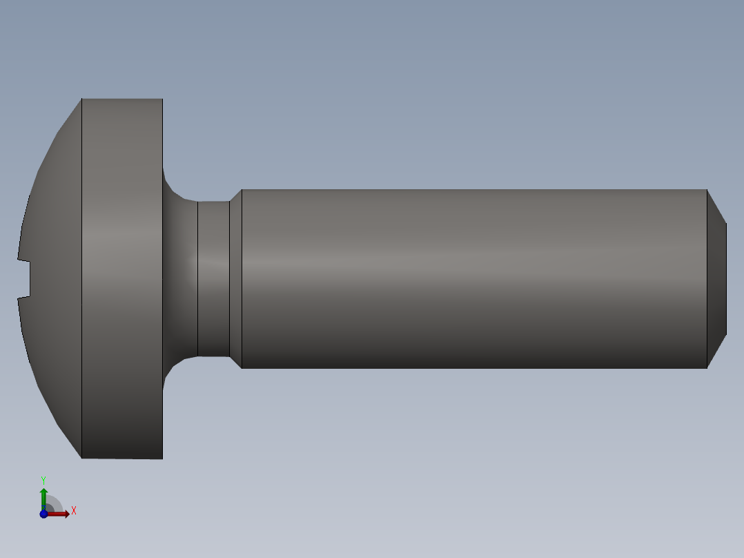GB／T818-2000十字槽盘头螺钉M4×14前视图