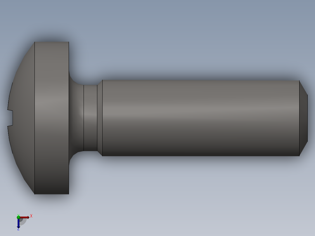 GB／T818-2000十字槽盘头螺钉M4×14俯视图