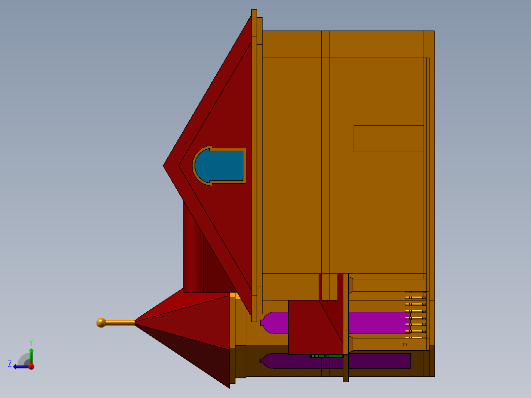 农村别墅外轮廓右视图