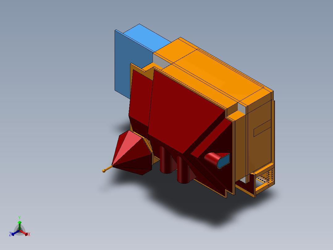 农村别墅外轮廓正等轴测图
