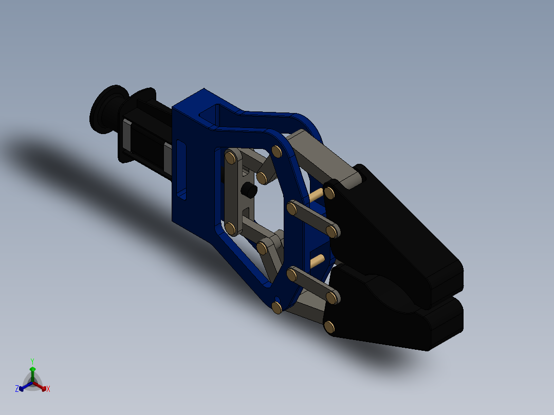 夹持器正等轴测图
