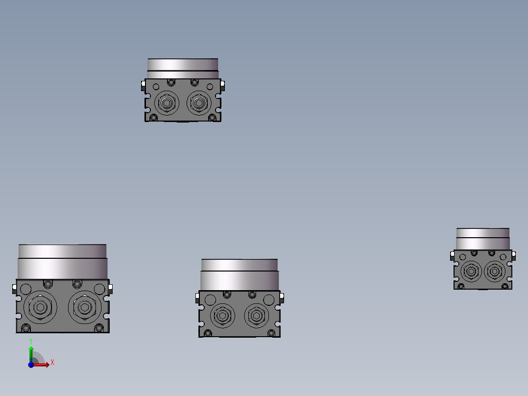 摆台气缸 MSQ(φ10-50)系列前视图