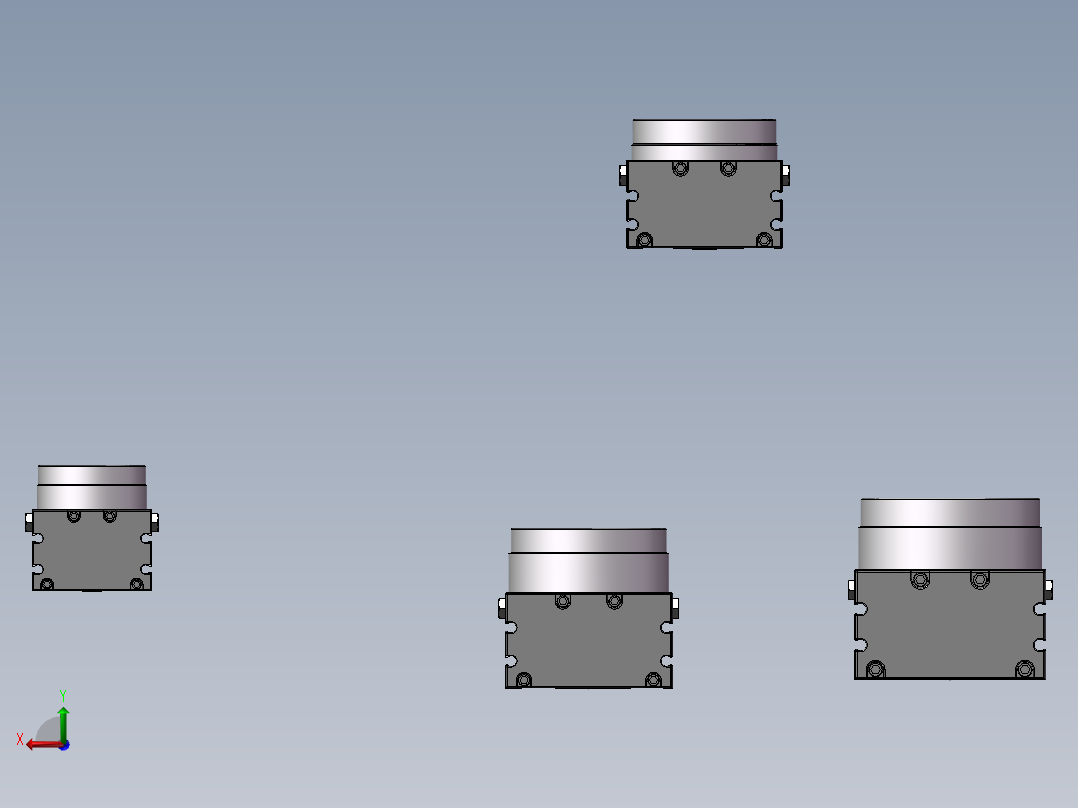 摆台气缸 MSQ(φ10-50)系列后视图