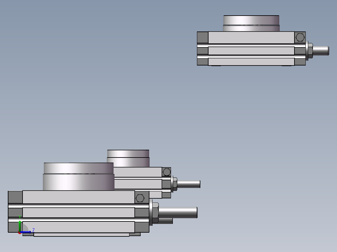 摆台气缸 MSQ(φ10-50)系列左视图