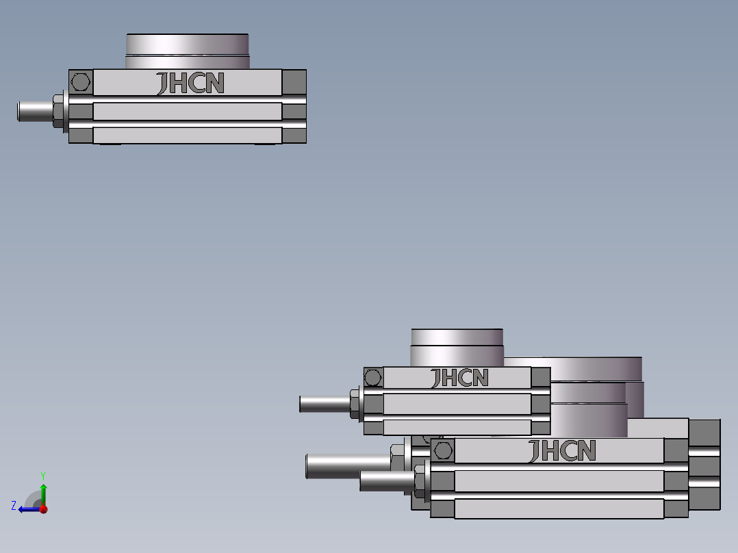 摆台气缸 MSQ(φ10-50)系列右视图