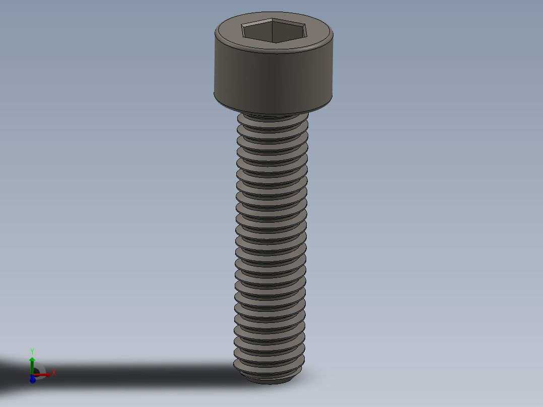 Screw_DIN_912_M6x25F_A2.SLDPRT公制内六角螺钉主视图