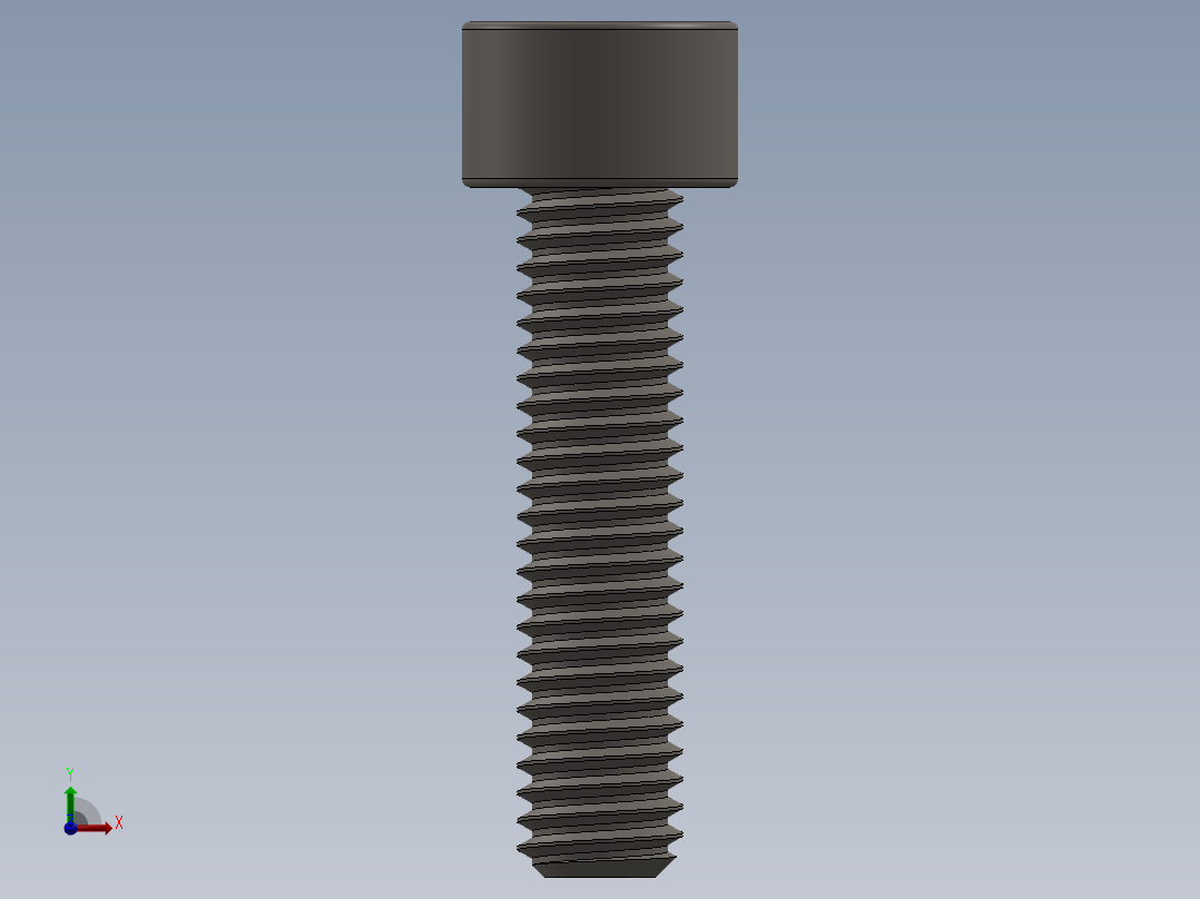 Screw_DIN_912_M6x25F_A2.SLDPRT公制内六角螺钉前视图