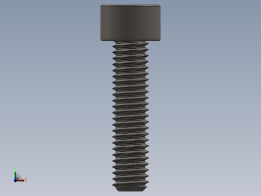 Screw_DIN_912_M6x25F_A2.SLDPRT公制内六角螺钉前视缩略图