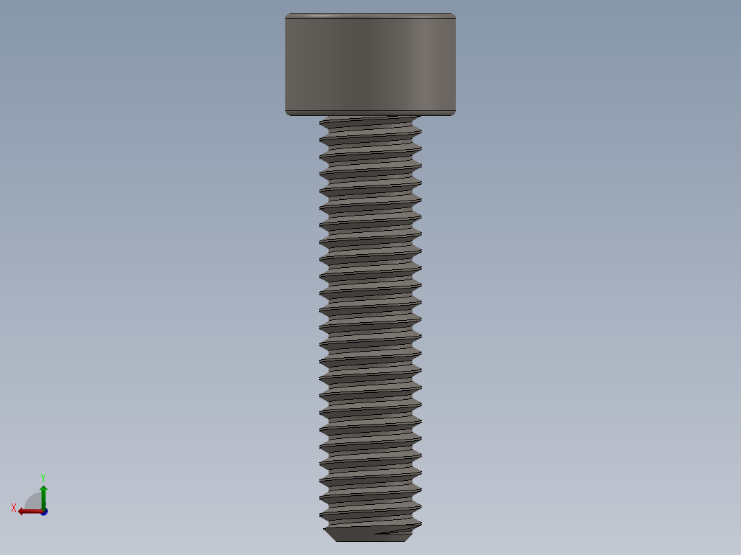 Screw_DIN_912_M6x25F_A2.SLDPRT公制内六角螺钉后视图