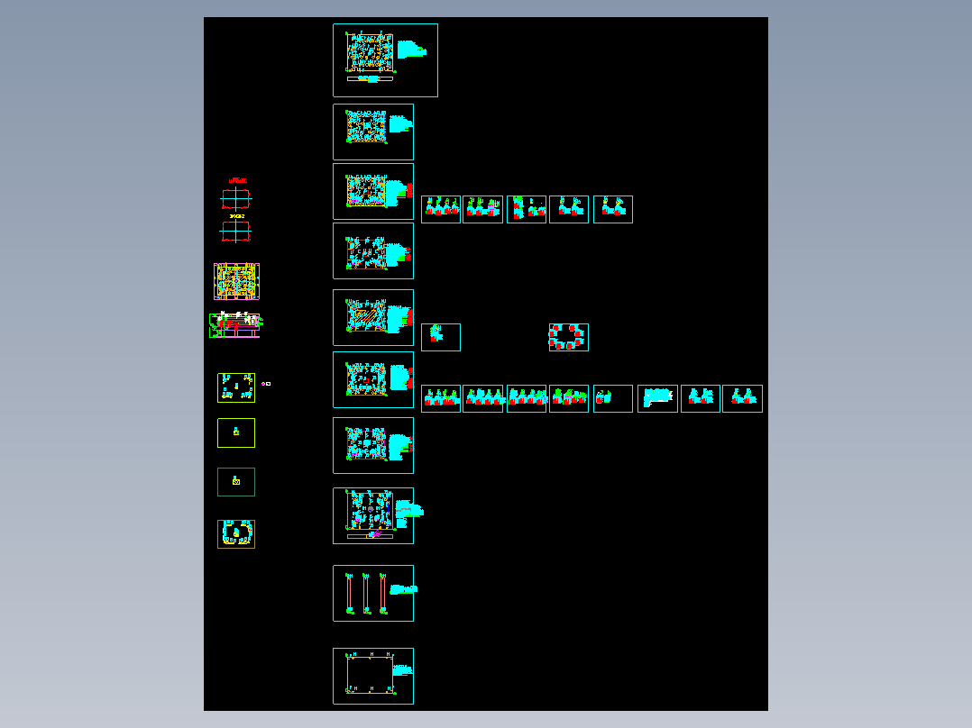 3C类电脑外壳切角冲孔模具设计图