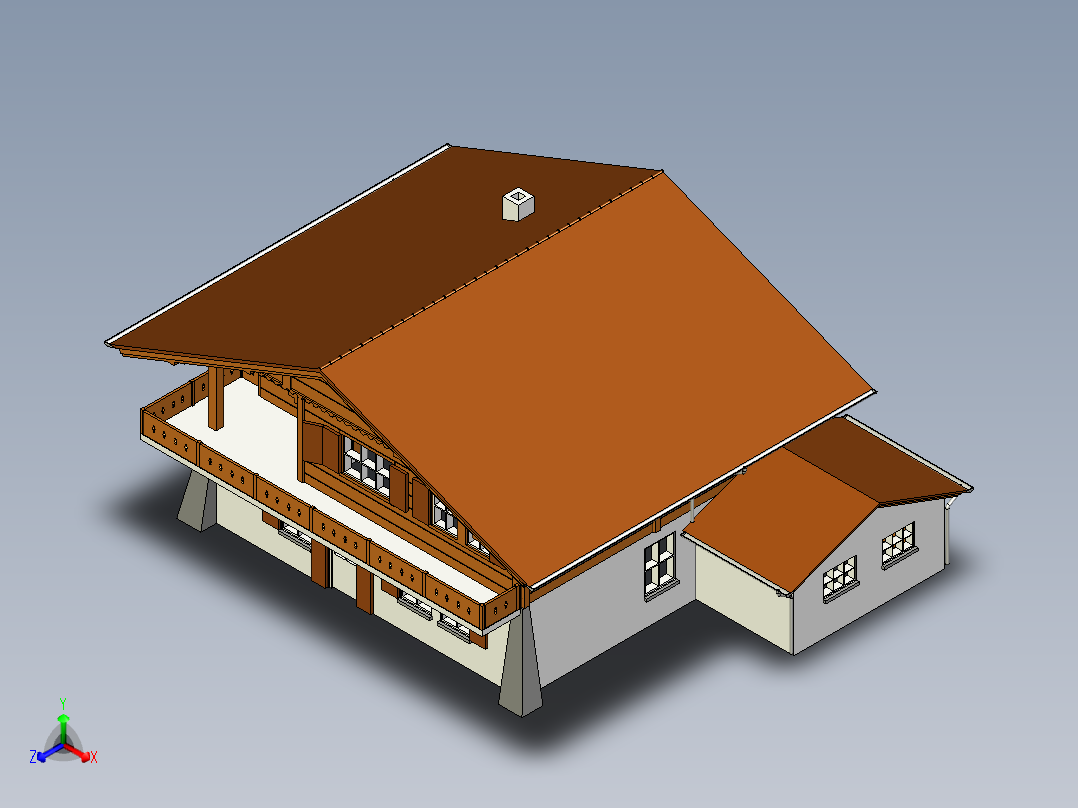 房子、建筑(148)正等轴测图