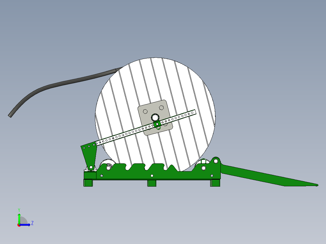 B2004236-卷轴滚轮电缆卷筒放松架左视图