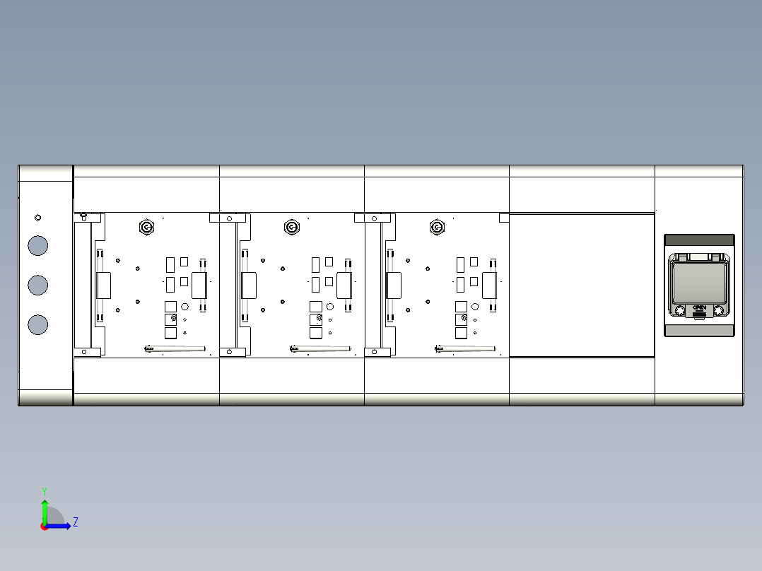 20KWh堆叠式家庭储能系统左视图