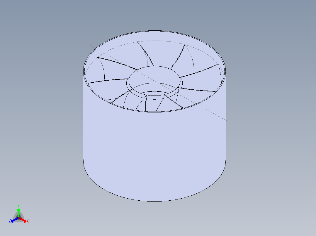 奶牛冷却风机分配器正等轴测图