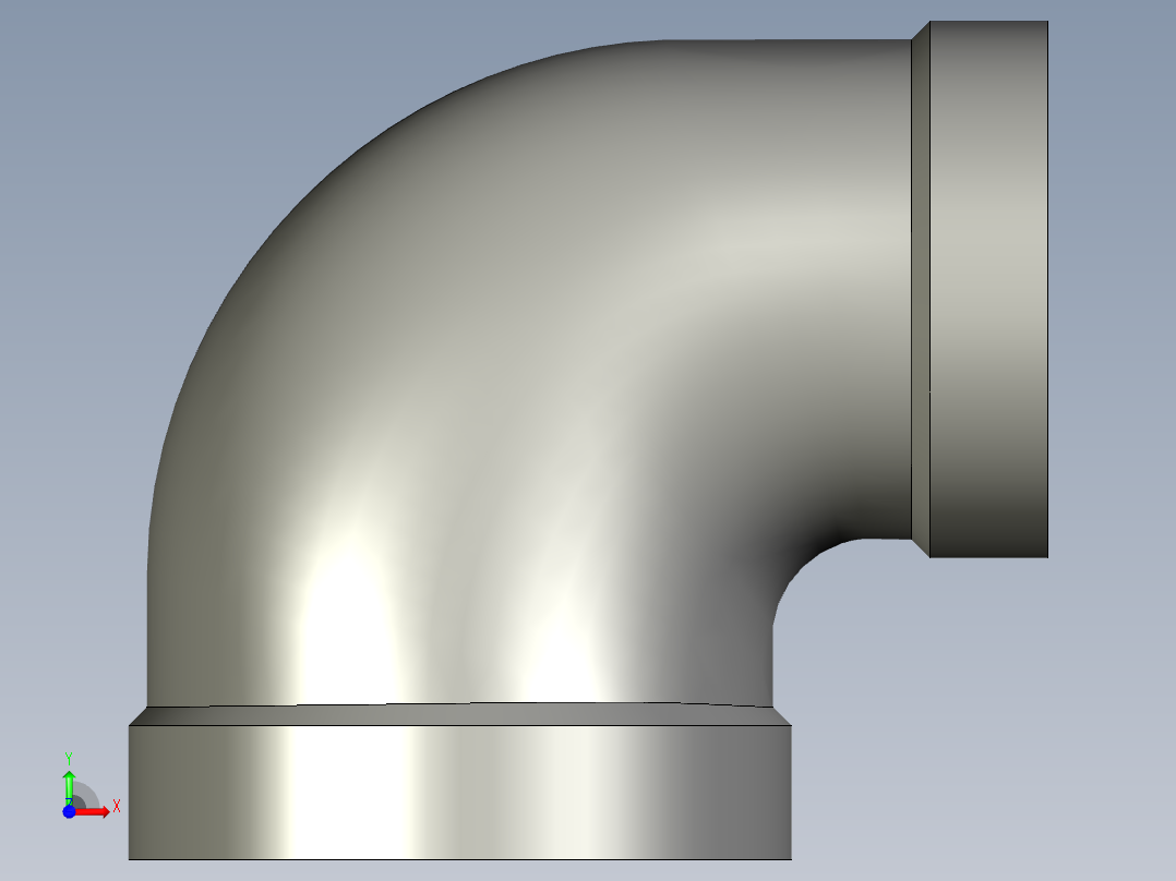 螺纹管弯头-异径内丝 DN25-DN20前视图