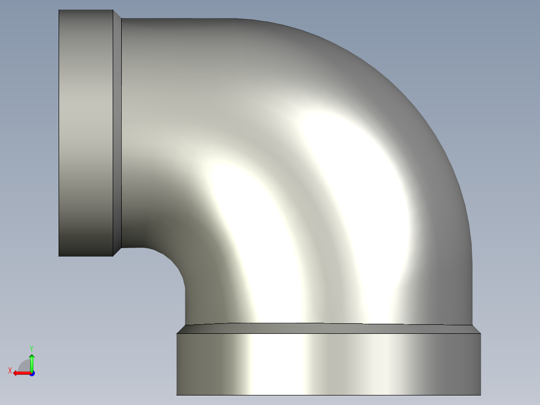 螺纹管弯头-异径内丝 DN25-DN20后视图