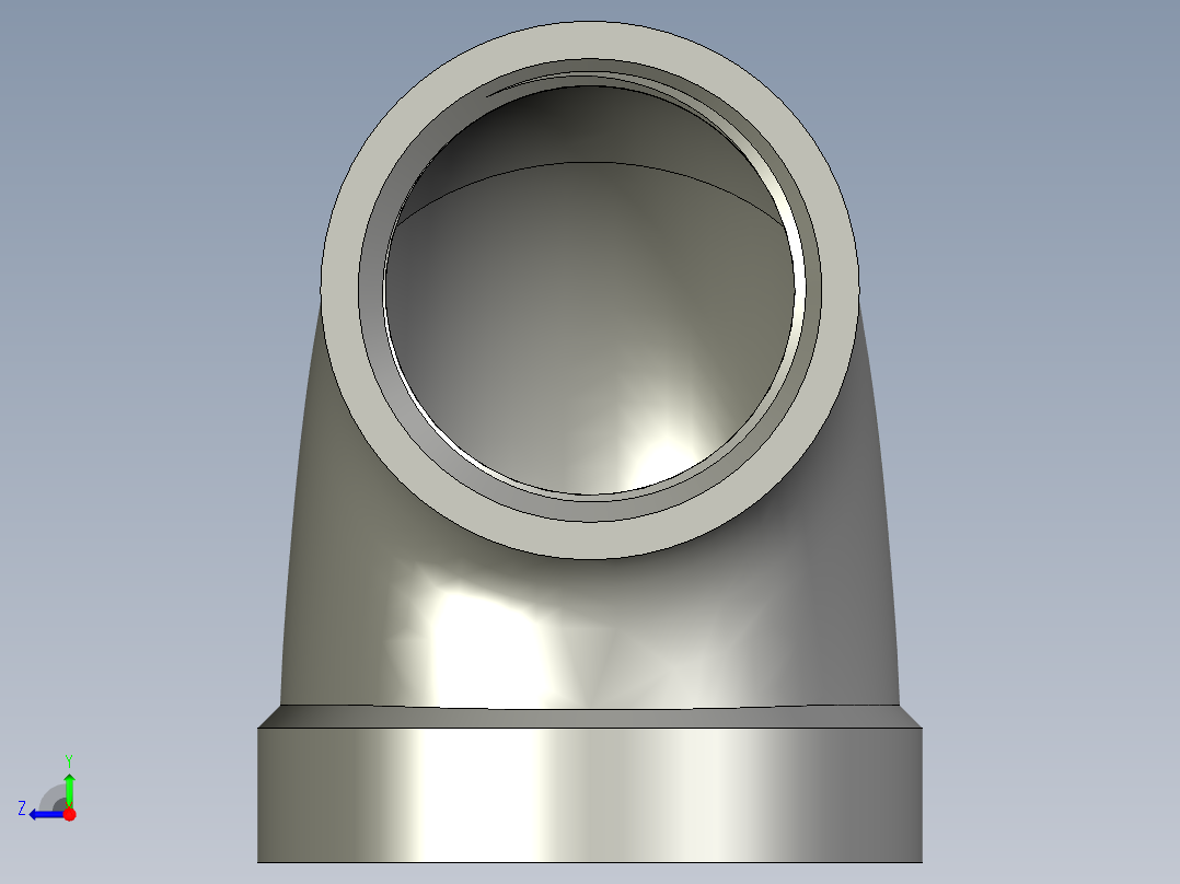 螺纹管弯头-异径内丝 DN25-DN20右视图