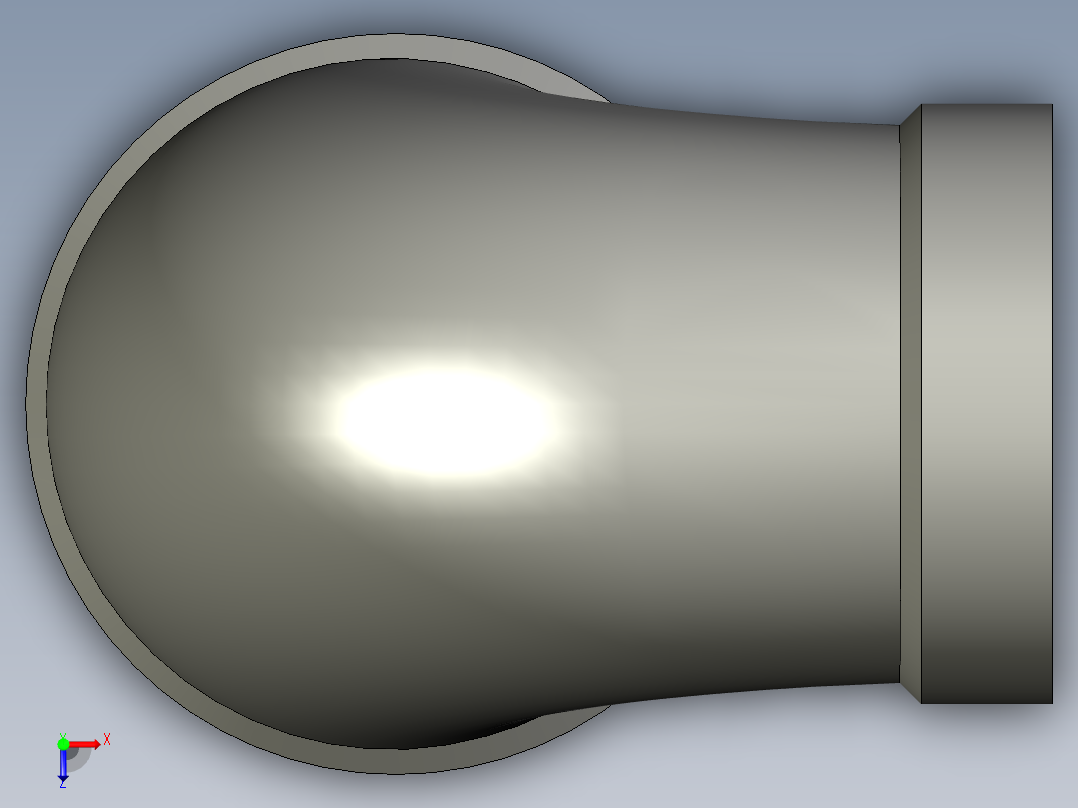 螺纹管弯头-异径内丝 DN25-DN20俯视图