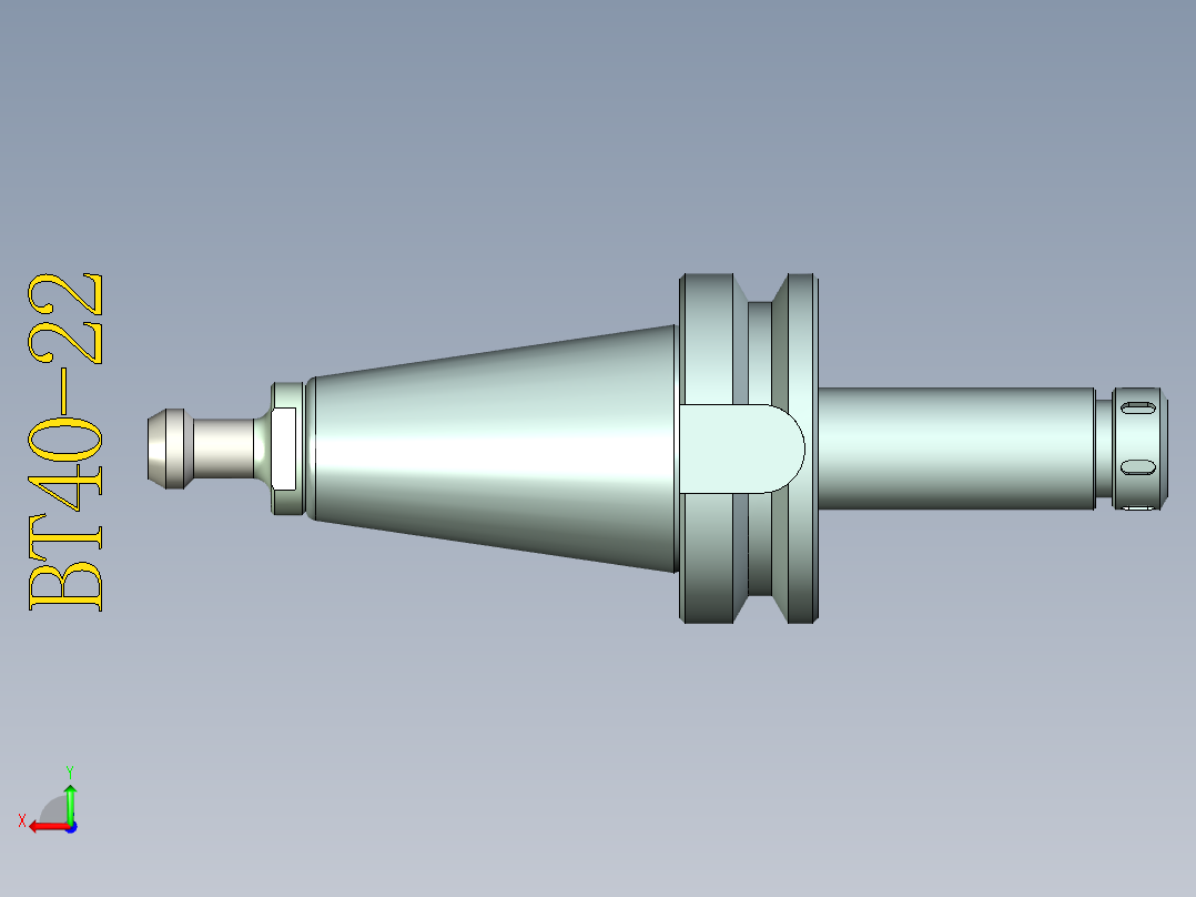BT40-22刀柄后视图