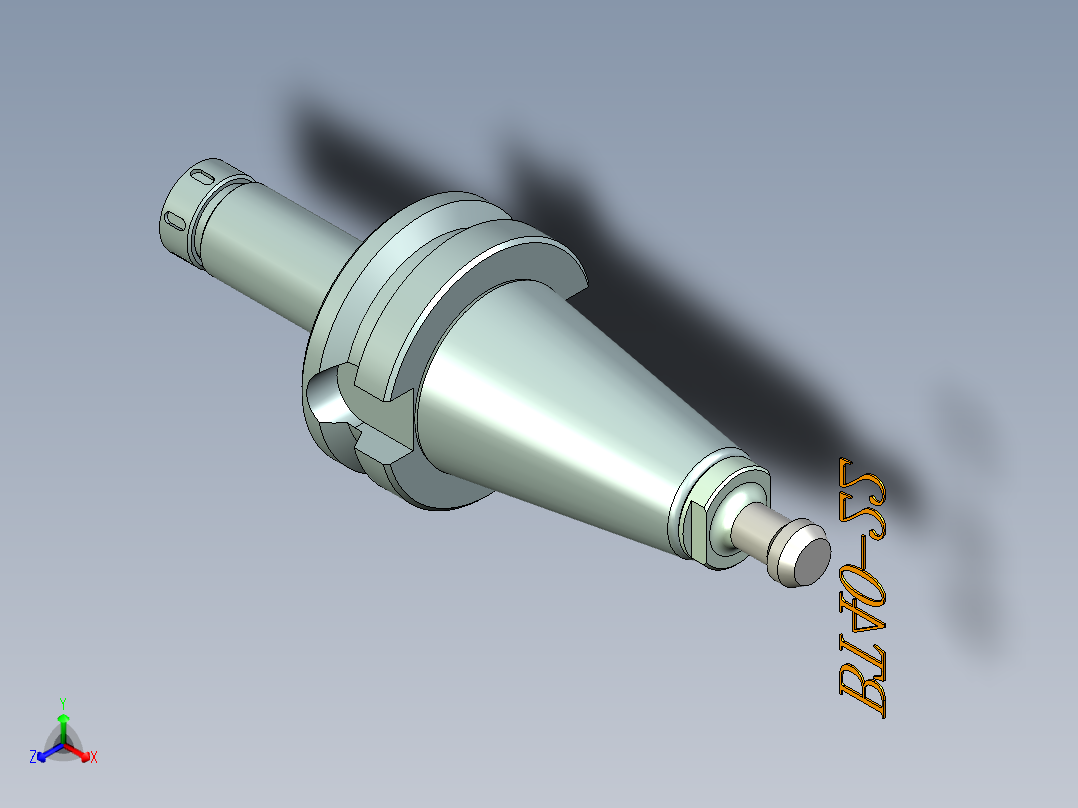 BT40-22刀柄正等轴测图