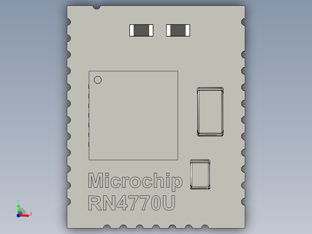RN4870U蓝牙模块前视图