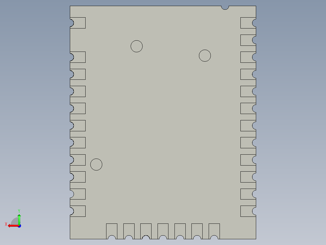 RN4870U蓝牙模块后视图