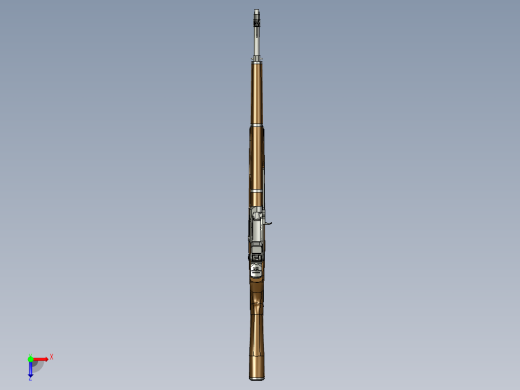 手枪左轮冲锋枪老式狙击步枪设计3D图纸ww2-u-s-rifle-cal-30-m1-garand STP IGS俯视缩略图