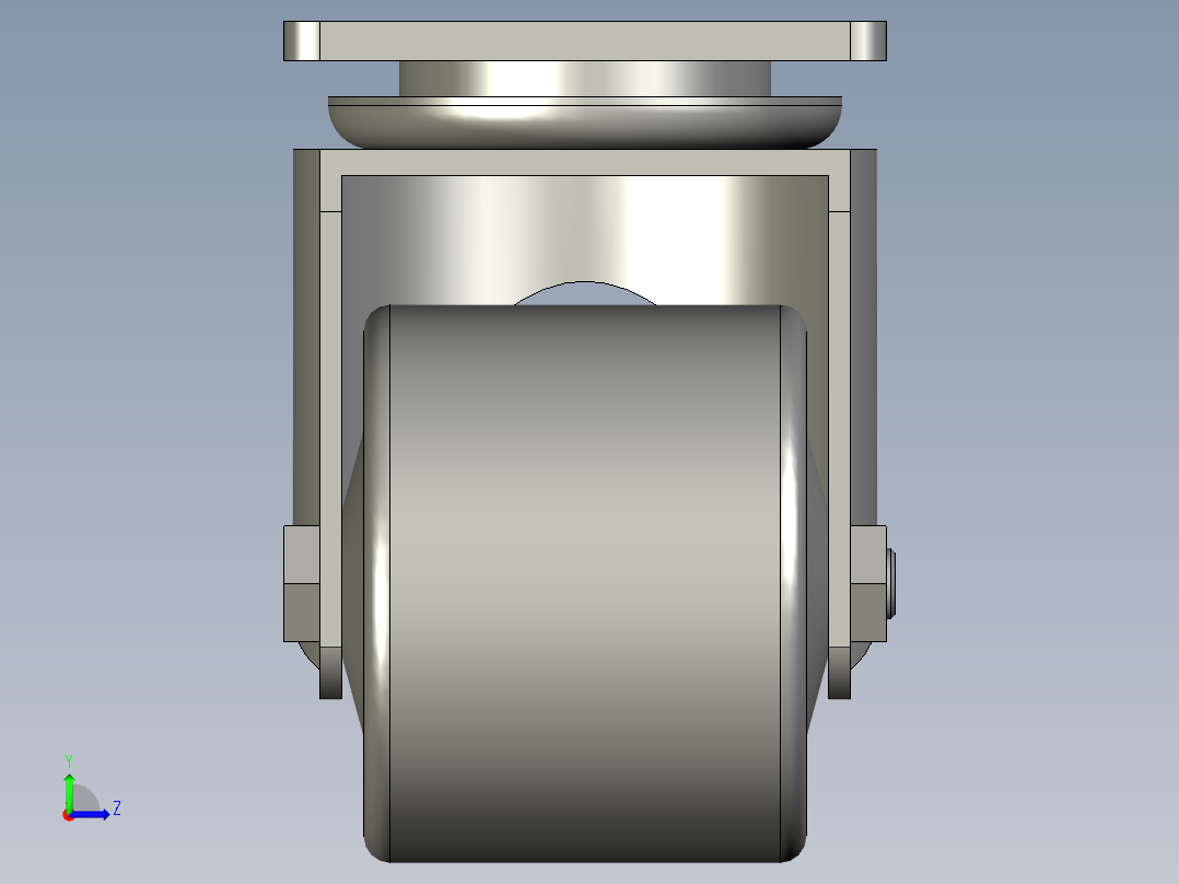 25寸低重心脚轮左视图