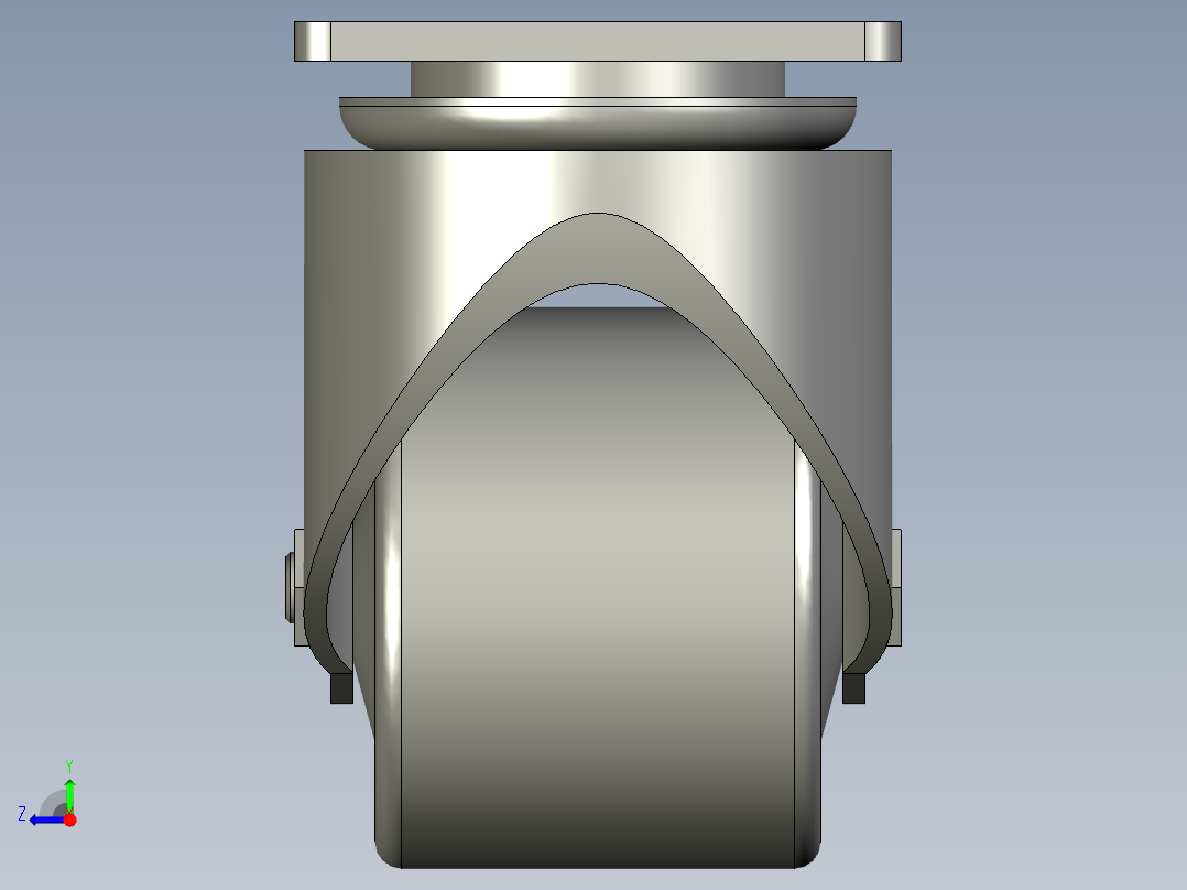 25寸低重心脚轮右视图