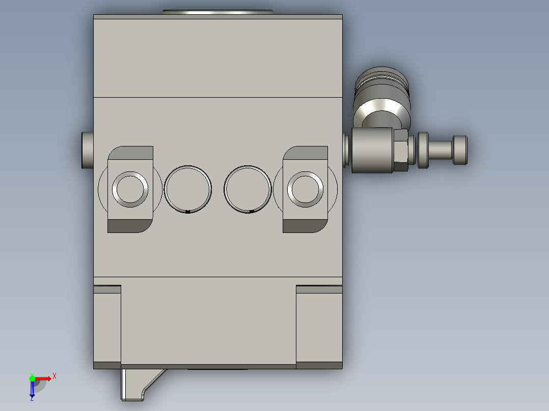 SG硬挡停器俯视图