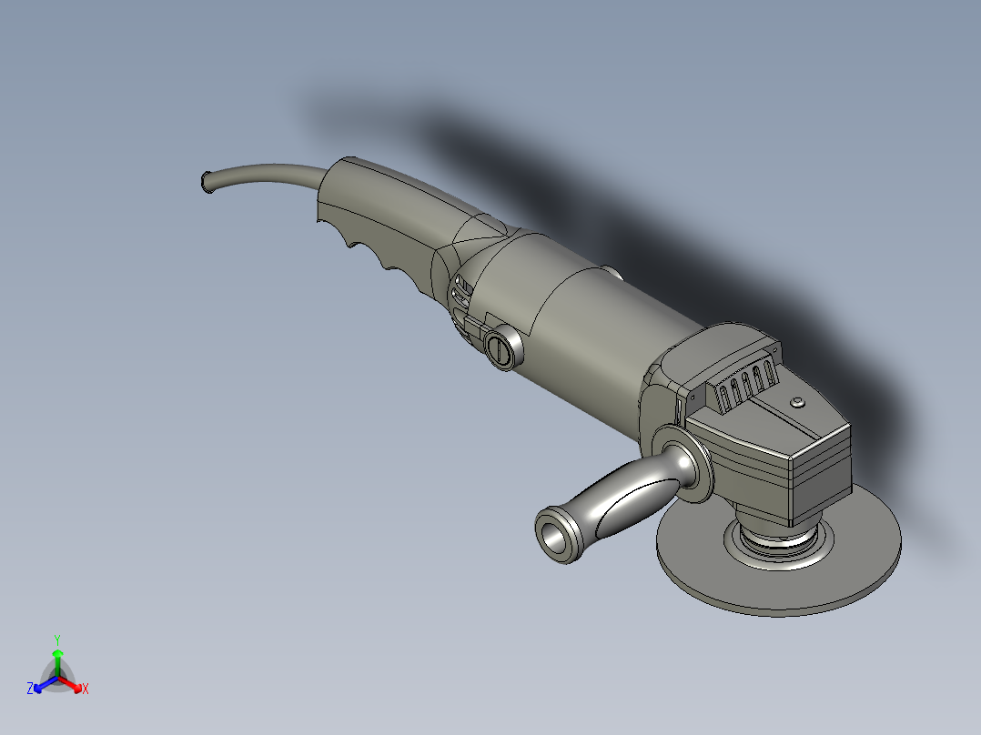 大功率手磨打磨抛光切割机正等轴测图