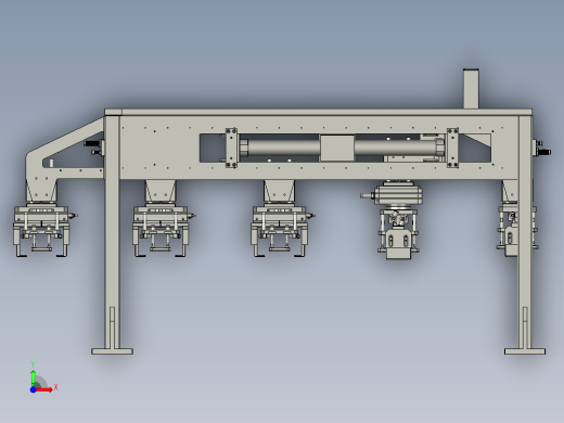 五联机械手装配体前视缩略图