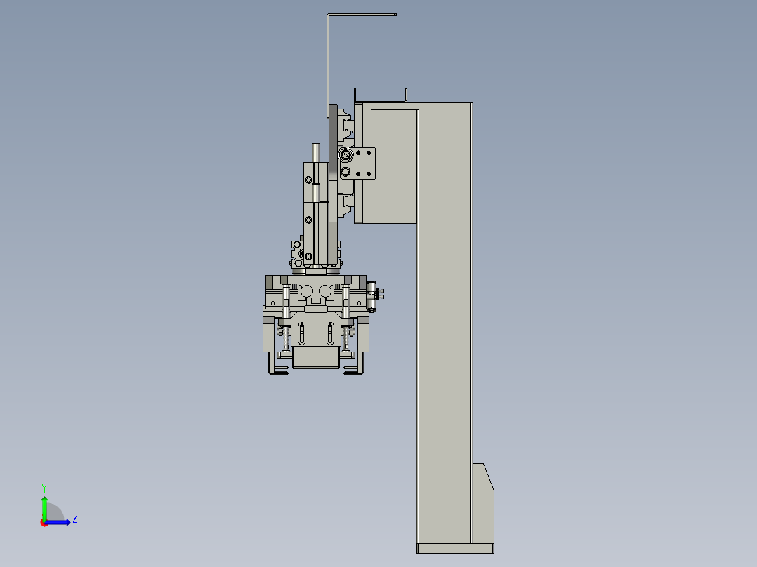 五联机械手装配体左视图