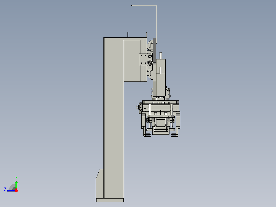 五联机械手装配体右视图