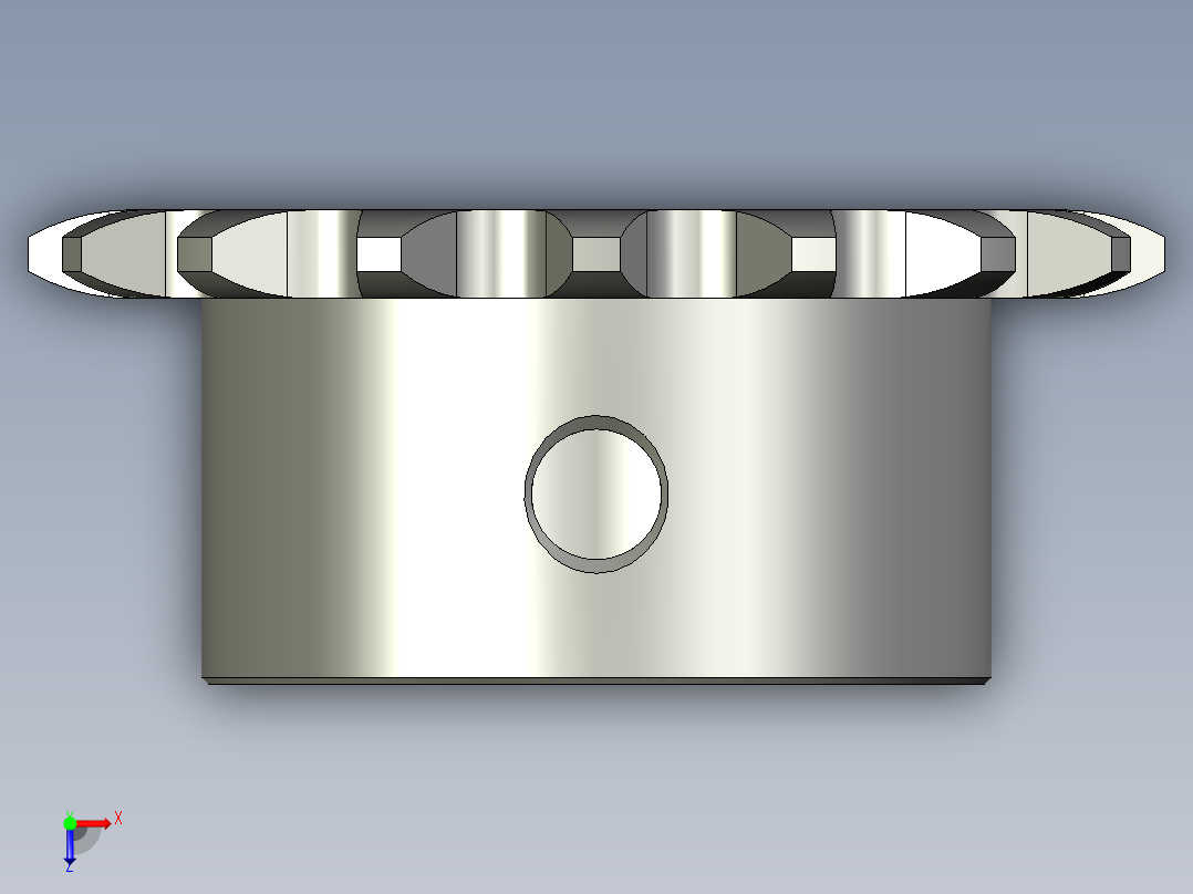 滚轮清洗机-25B-16齿-d12俯视图