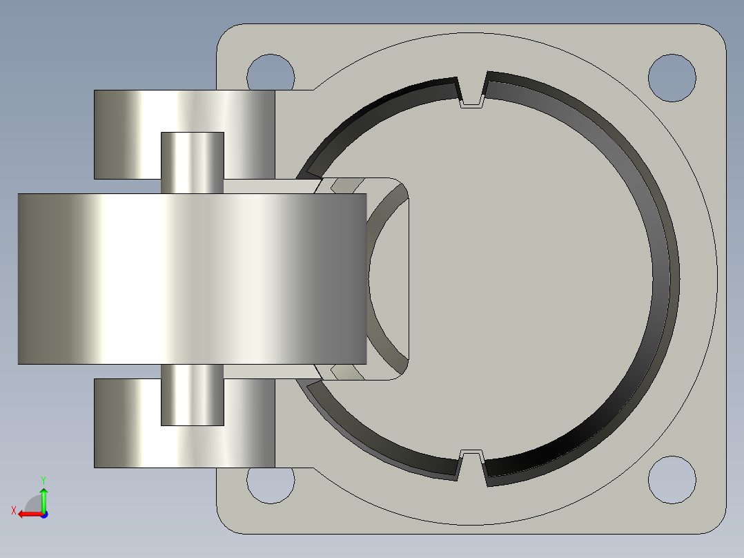 阀芯自动组装机用300KG脚轮后视图