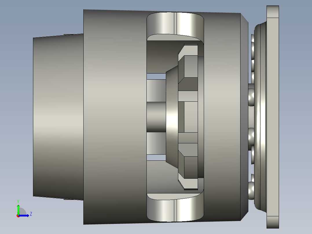 阀芯自动组装机用300KG脚轮左视图