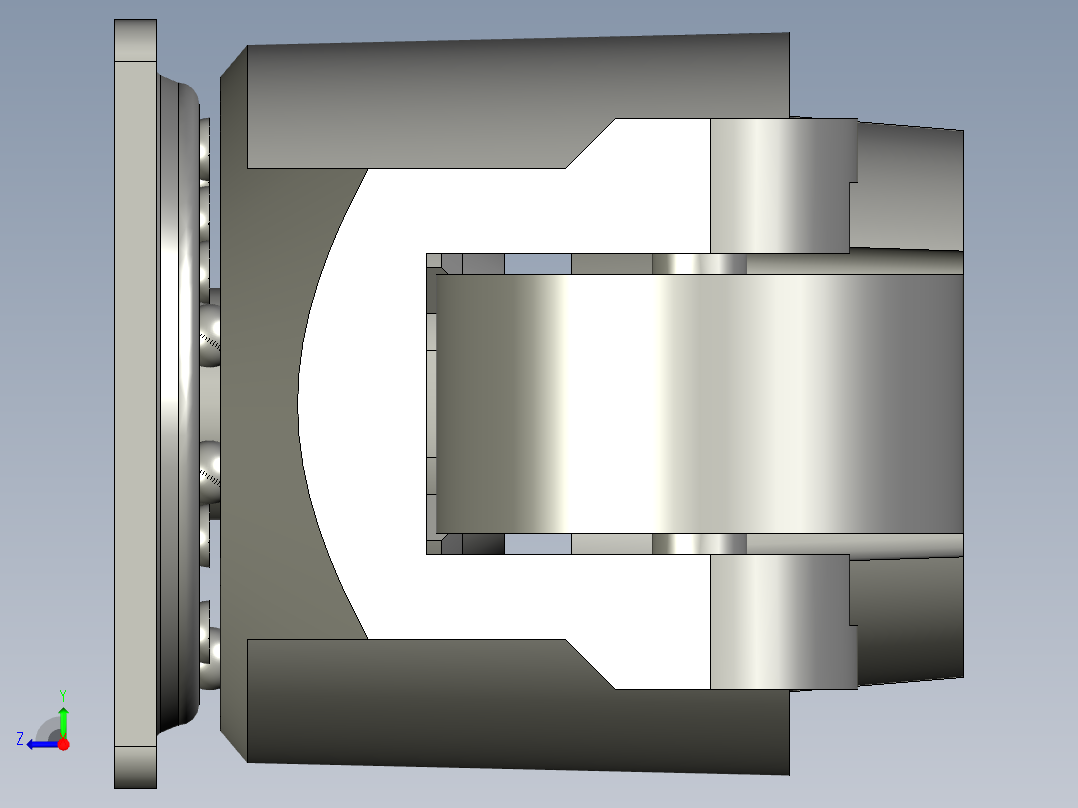 阀芯自动组装机用300KG脚轮右视图