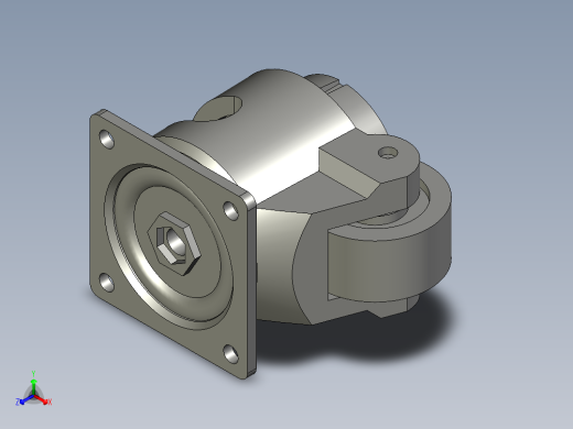 阀芯自动组装机用300KG脚轮正等轴测缩略图