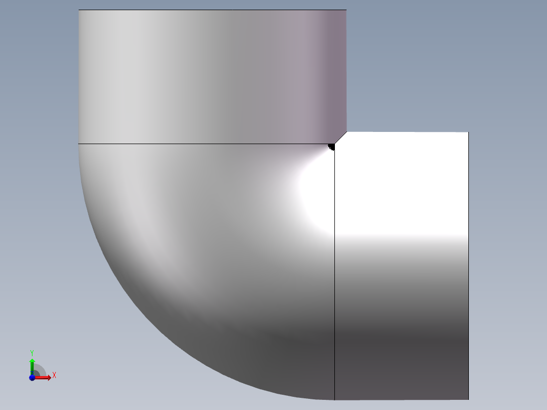 90_ELBOW_DN65_PN10_U-PVC前视图