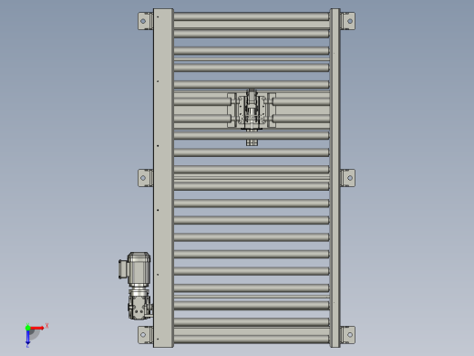 总装图-2000单层积放滚筒线俯视缩略图