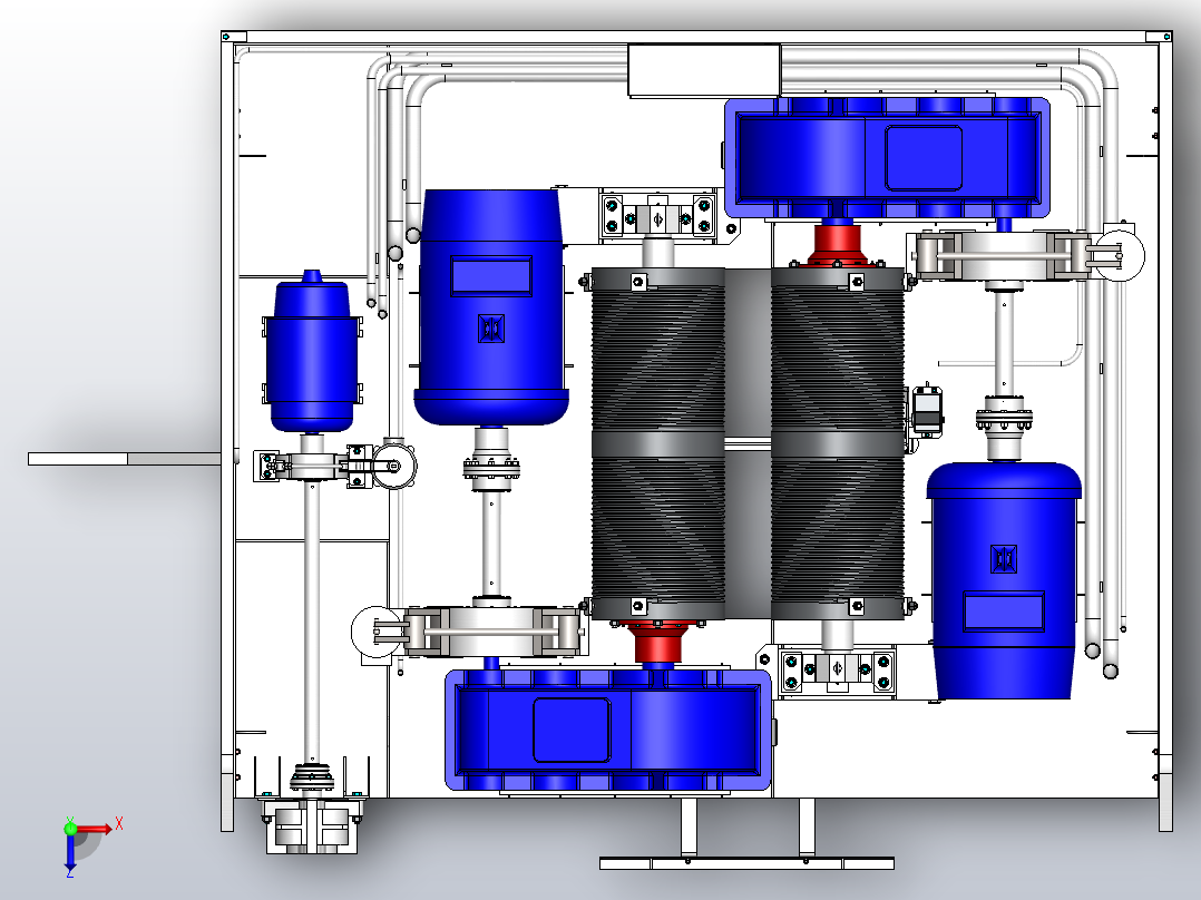 轨道客车转向架设计俯视图
