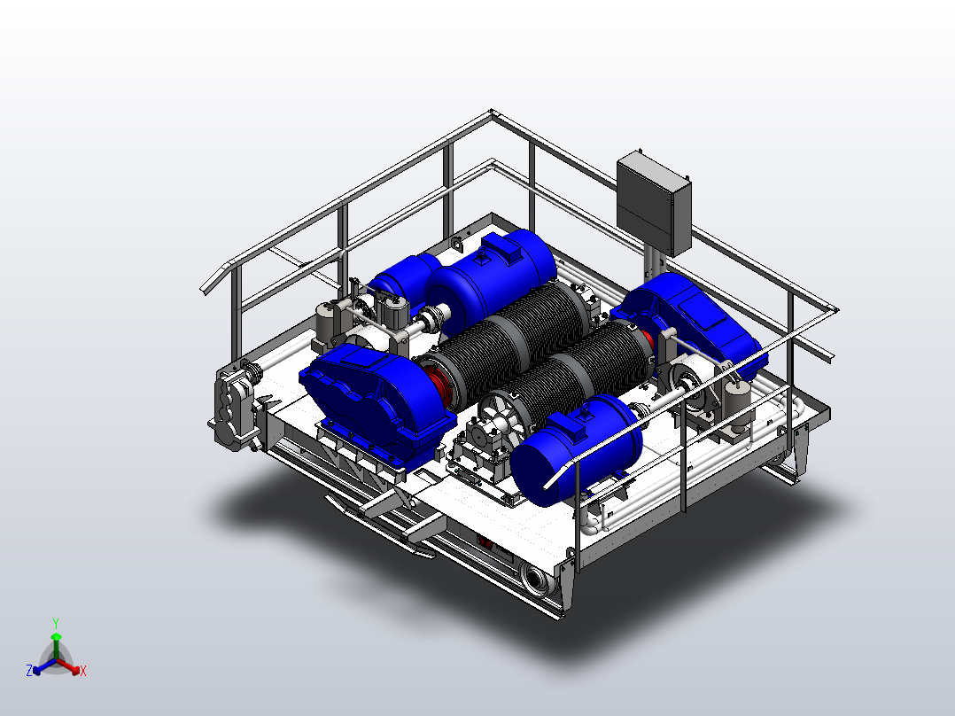 轨道客车转向架设计正等轴测图