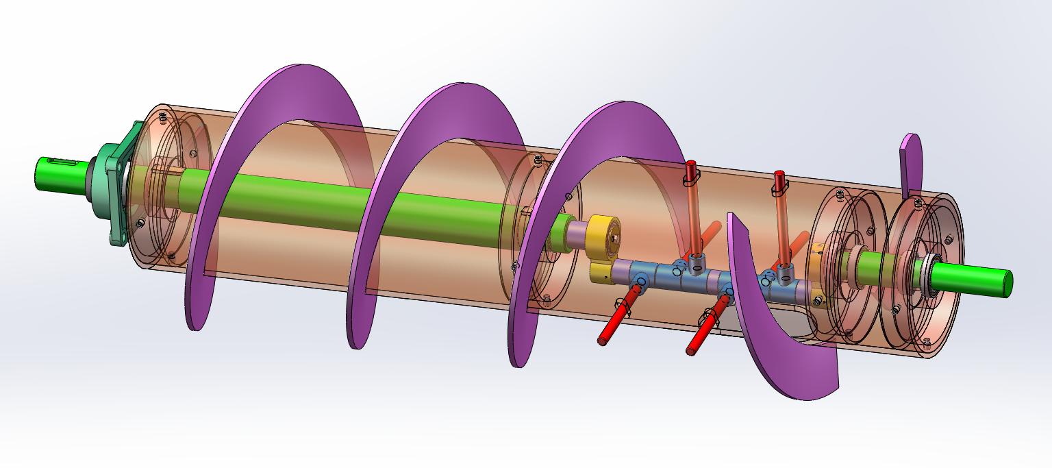 联合收割机割台绞龙设计（SW+CAD+说明书）