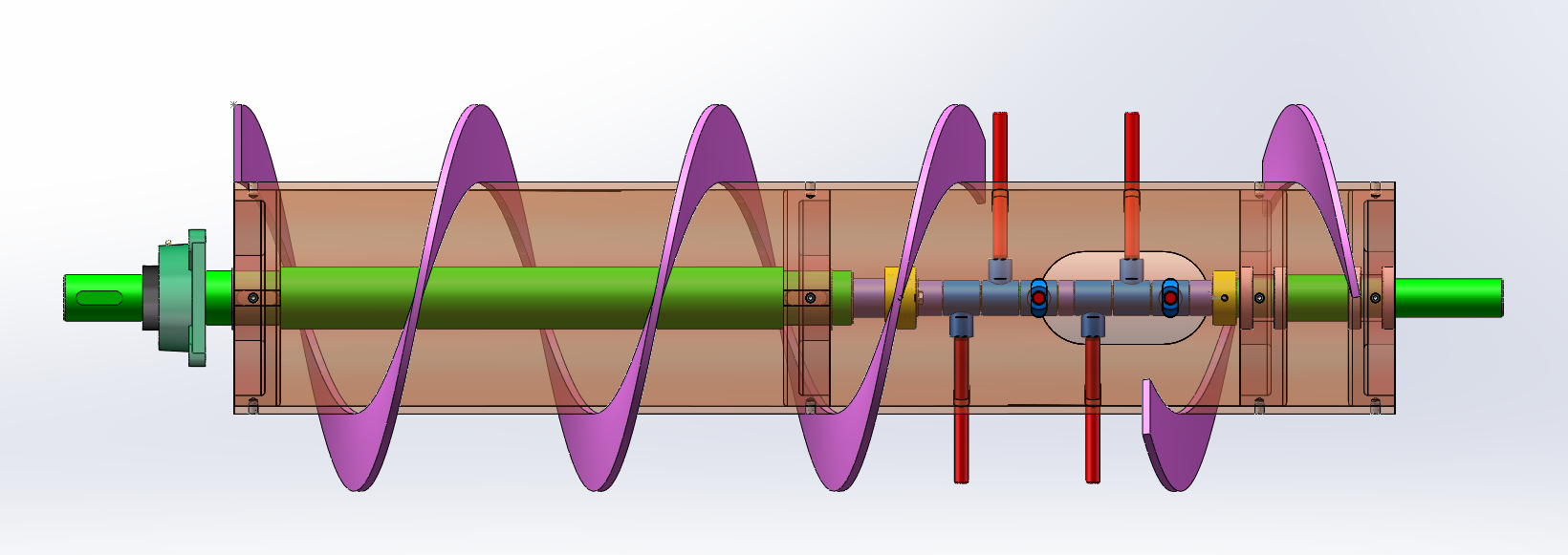 联合收割机割台绞龙设计（SW+CAD+说明书）