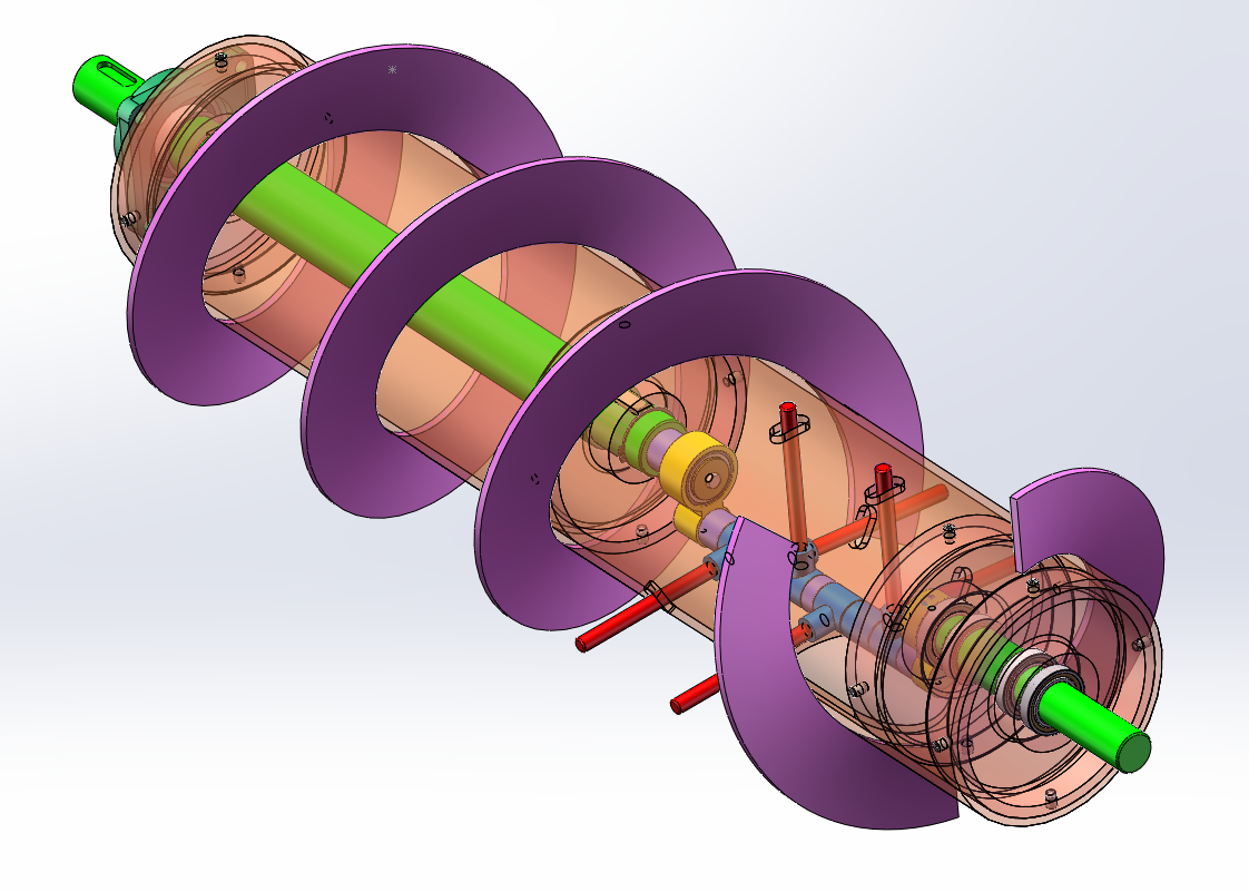 联合收割机割台绞龙设计（SW+CAD+说明书）