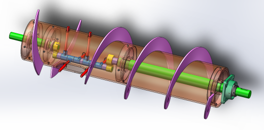 联合收割机割台绞龙设计（SW+CAD+说明书）缩略图