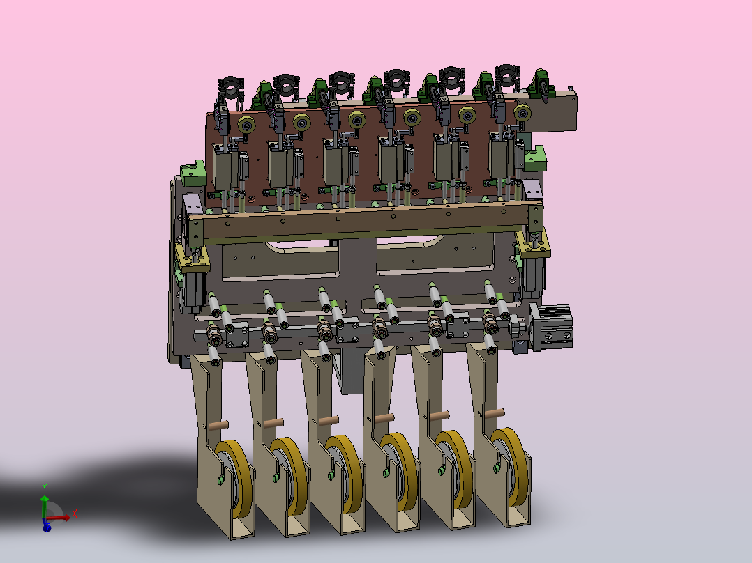 绕线机包胶带组件主视图