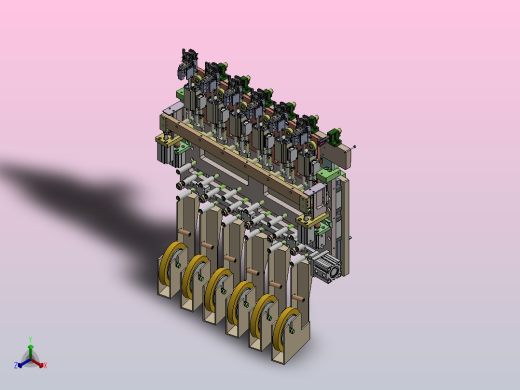 绕线机包胶带组件正等轴测缩略图